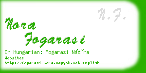 nora fogarasi business card